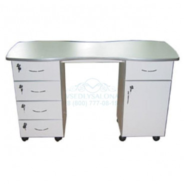 Стол маникюрный ЗИНА двухтумбовый