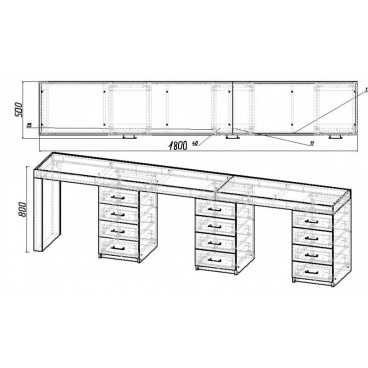 Маникюрный стол Квадро Дабл