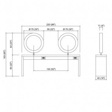 Зеркало парикмахерское &quot;Duobert Wall&quot;