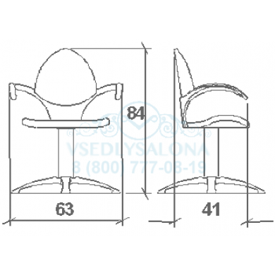 Кресло парикмахерское Zaffira