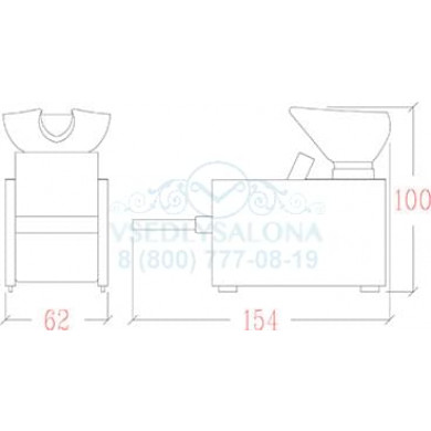 Мойка парикмахерская KUBIK RELAX FLAT