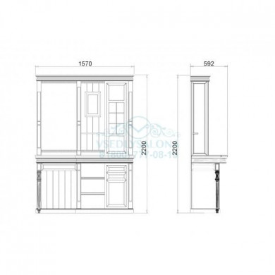 Мужское зеркало барбер БОСТОН XL Портал