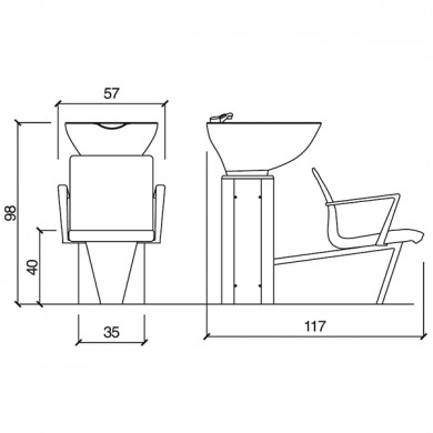 Парикмахерская мойка &quot;Wash Inn Ecoblack&quot;